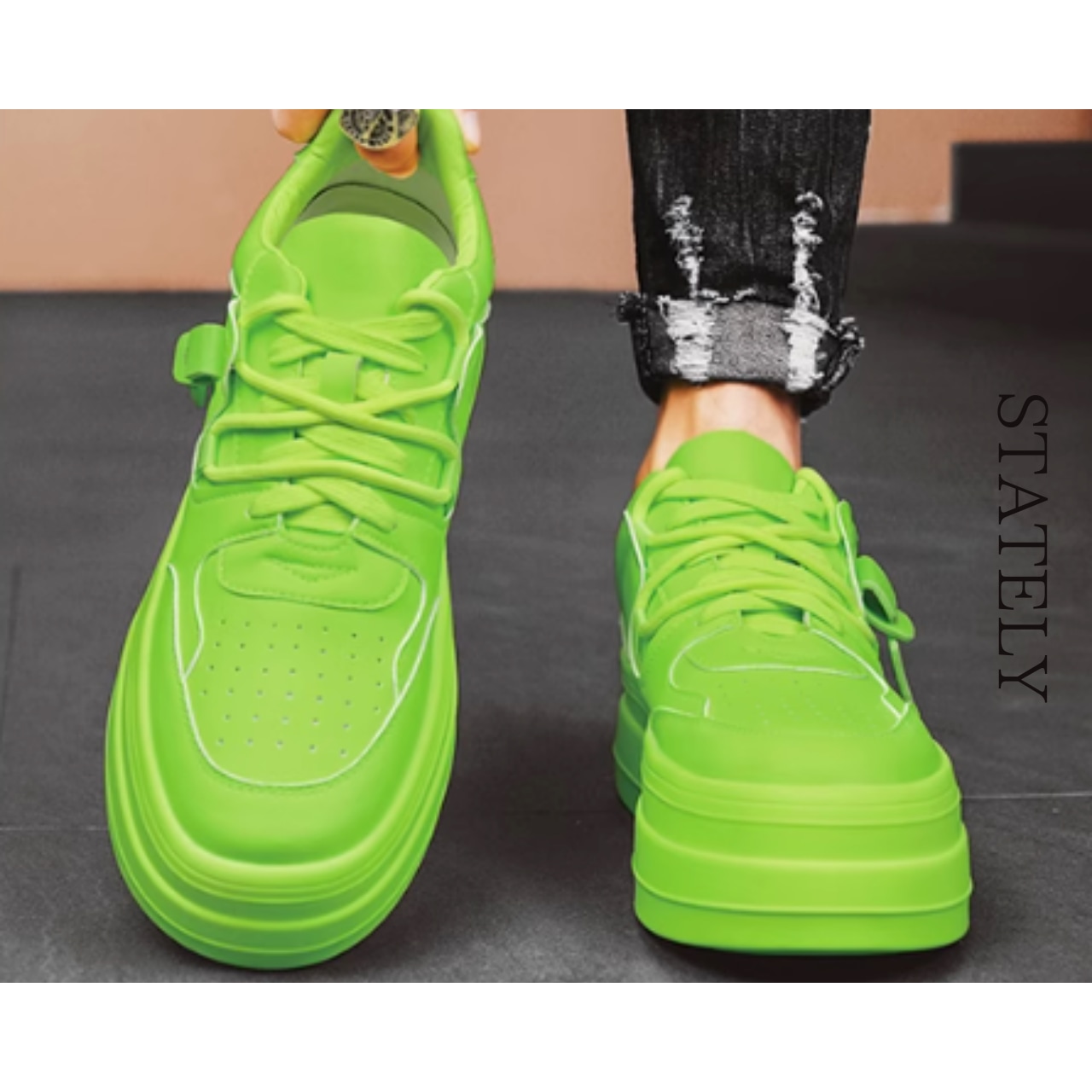 ロゴタグ ネオンスニーカー/2color_S10・画像4