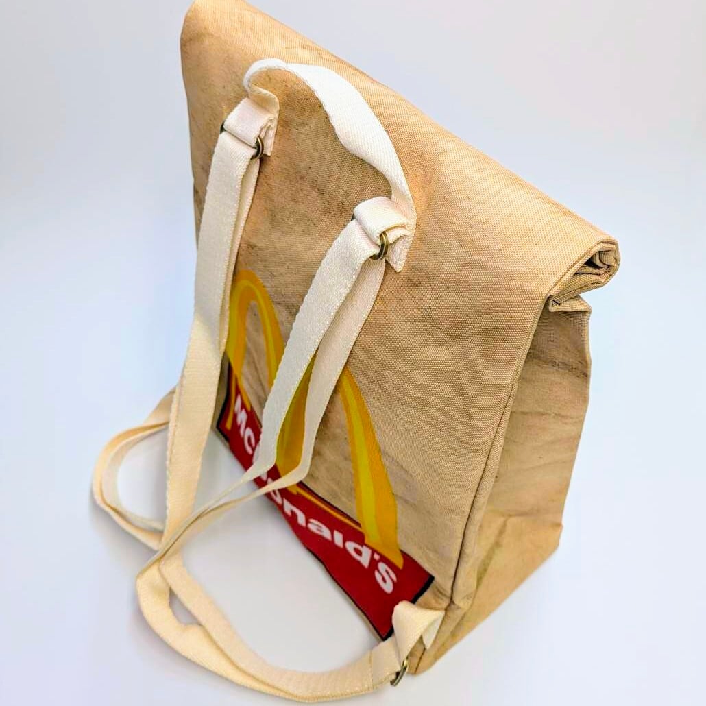 ♧【マクドナルド （McDonald） ロゴⅡ 】 Backpack（バックパック） / リュック / 紙袋風 〚アメリカン雑貨 アメトイ〛