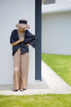 EVERYDAY PANTS wide linen　サンセットベージュ