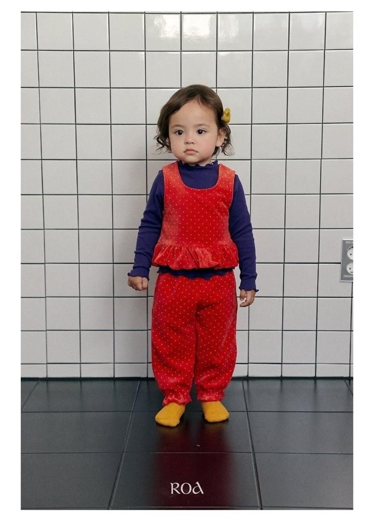 ロア / ROA / ラッキー裏起毛T / 韓国子供服 / キッズ / 26winter〖取寄〗*XXS~XL*