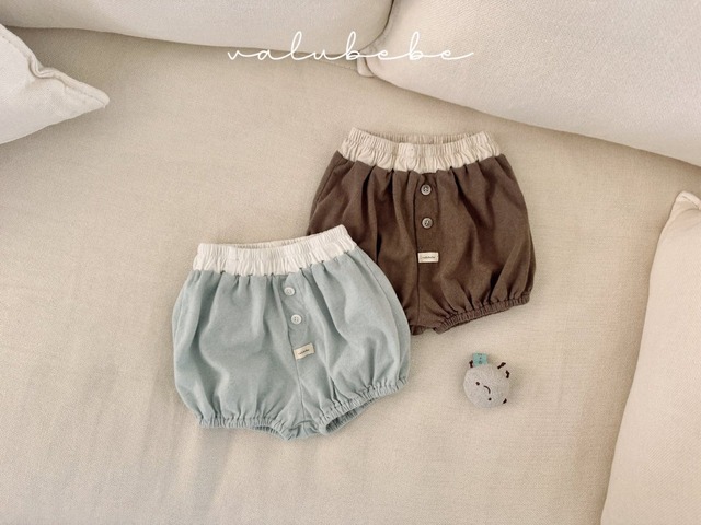 【取寄】valubebe｜contrast button pumpkin pants｜配色ボタンパンプキンパンツ｜6M-S｜baby&toddler｜26 summer