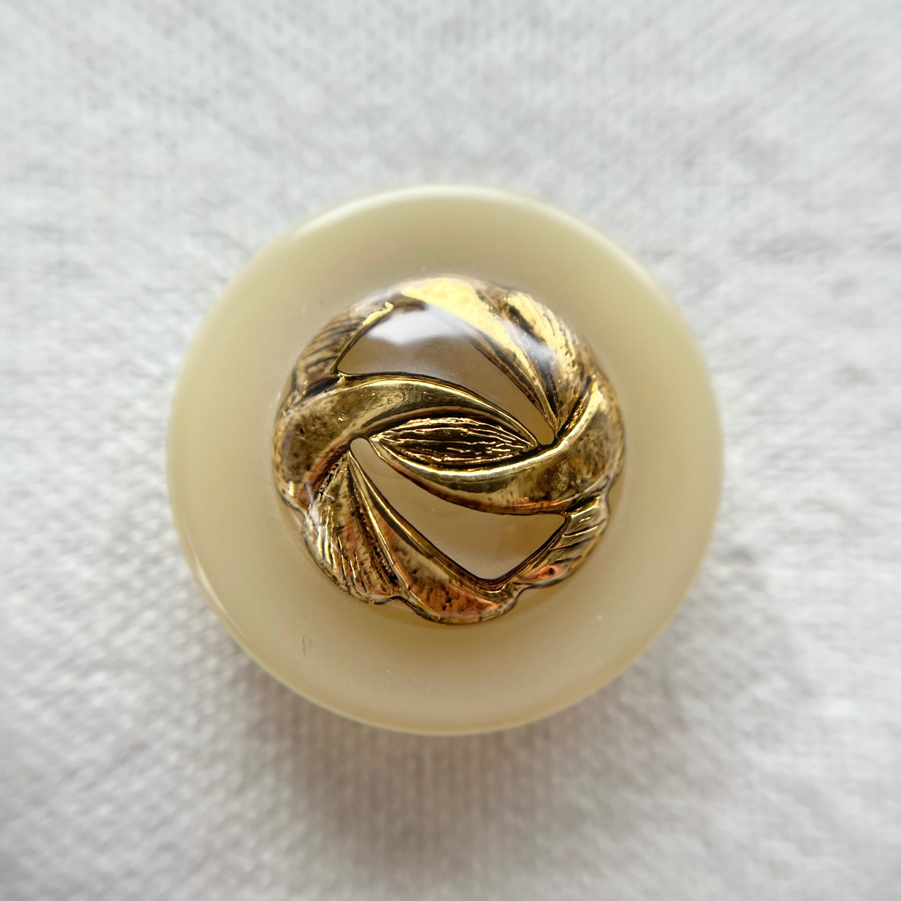 ゴールドリボン×ライトベージュ 25㎜