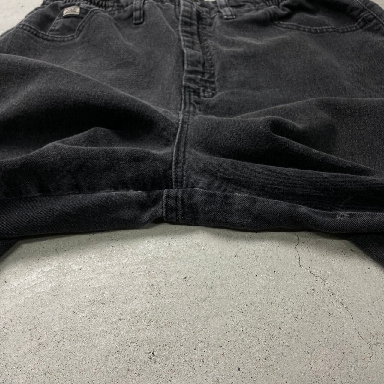 00年代 Lee SIDE ELASTIC リー テーパード ブラックデニムパンツ