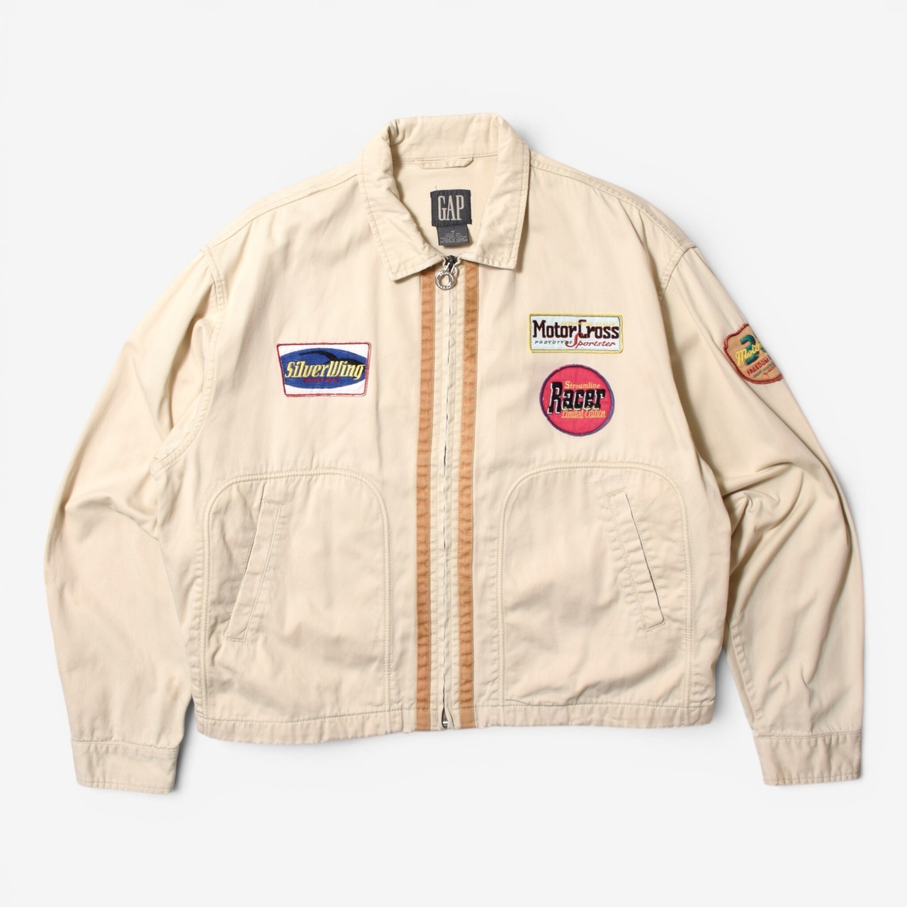 90s OLD GAP ワッペンカスタム コットンジップジャケット