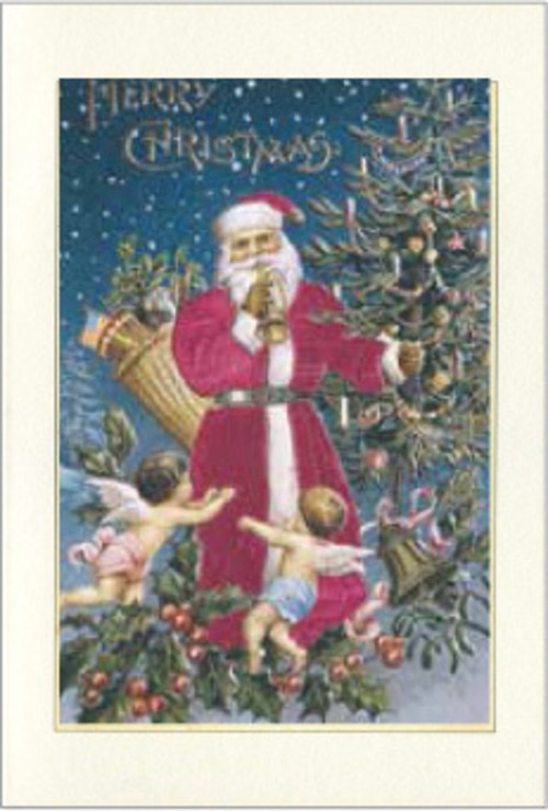 イタリア製クリスマスカード I.F.I. HNC18SANTA