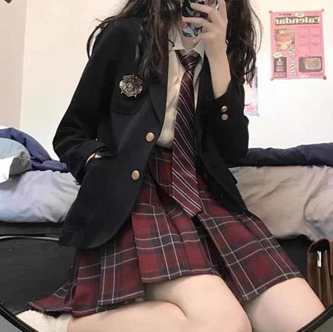 SSUPTEMBER2] スクール 制服 ブレザー JK 女子高生 コスプレ衣装 4点