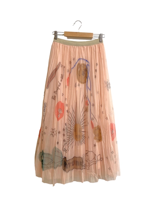 【solmu】pop tulle  skirt（pink beige）