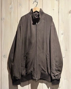 【a.k.a.C.a.k.a vintage】Silk × Linen Vintage Loose Zip Up Jacket