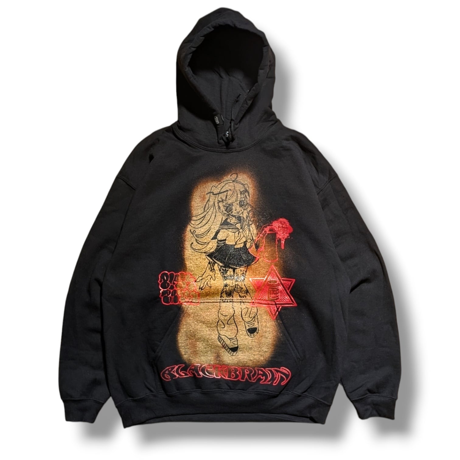 Brain Girl Warm Hoodie | BLACK BRAIN