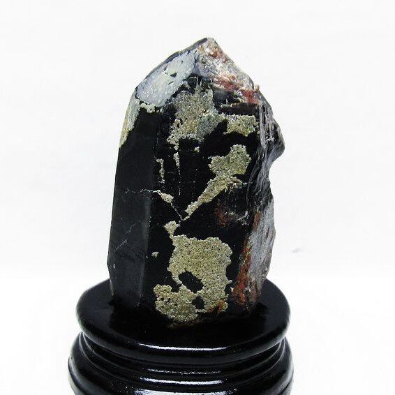 モリオン 黒水晶 原石 山東省産 台座付属 一点物 181-4479