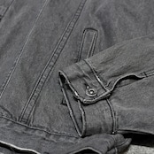 fade boro black denim jacket