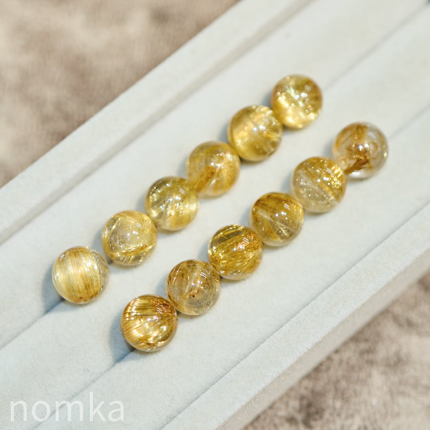 ルチルクォーツ【8.5mm/AAA/ブラジル産】ビーズ／一粒売り | nomka