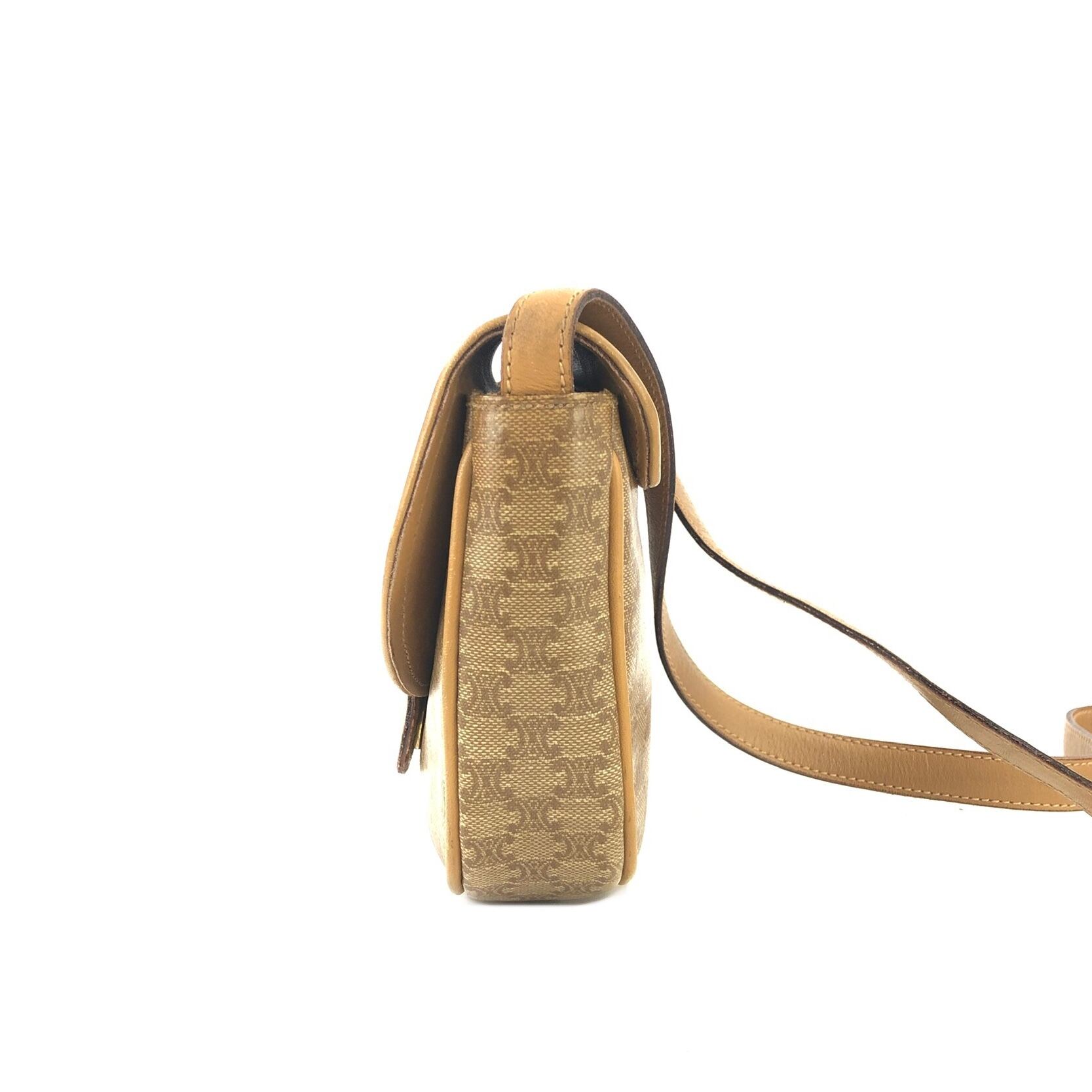 CELINE セリーヌ マカダム ブラゾンボタン ポシェット ミニバッグ