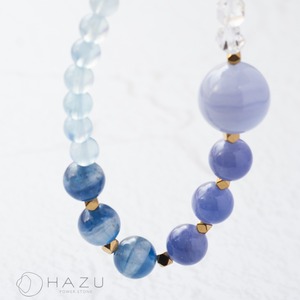 高ランク・青の個性が奏でる癒しの調和［ブルーレースアゲート／タンザナイト／カイヤナイトシリカ／アクアマリン／ヘマタイト／水晶］