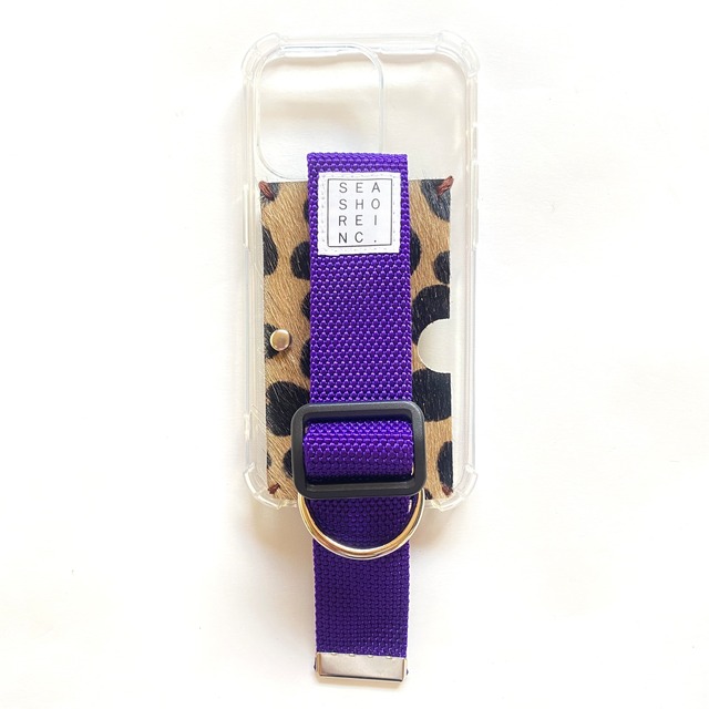 for iPhone【animal 】clear × purple