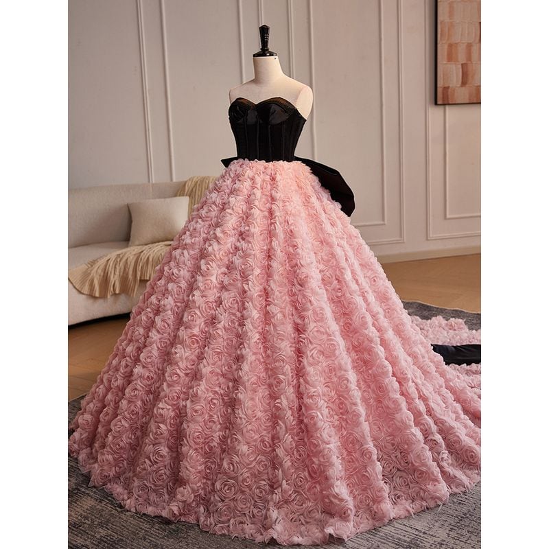 ローズボリュームバックリボンドレス D1670 | 演奏会・ステージ