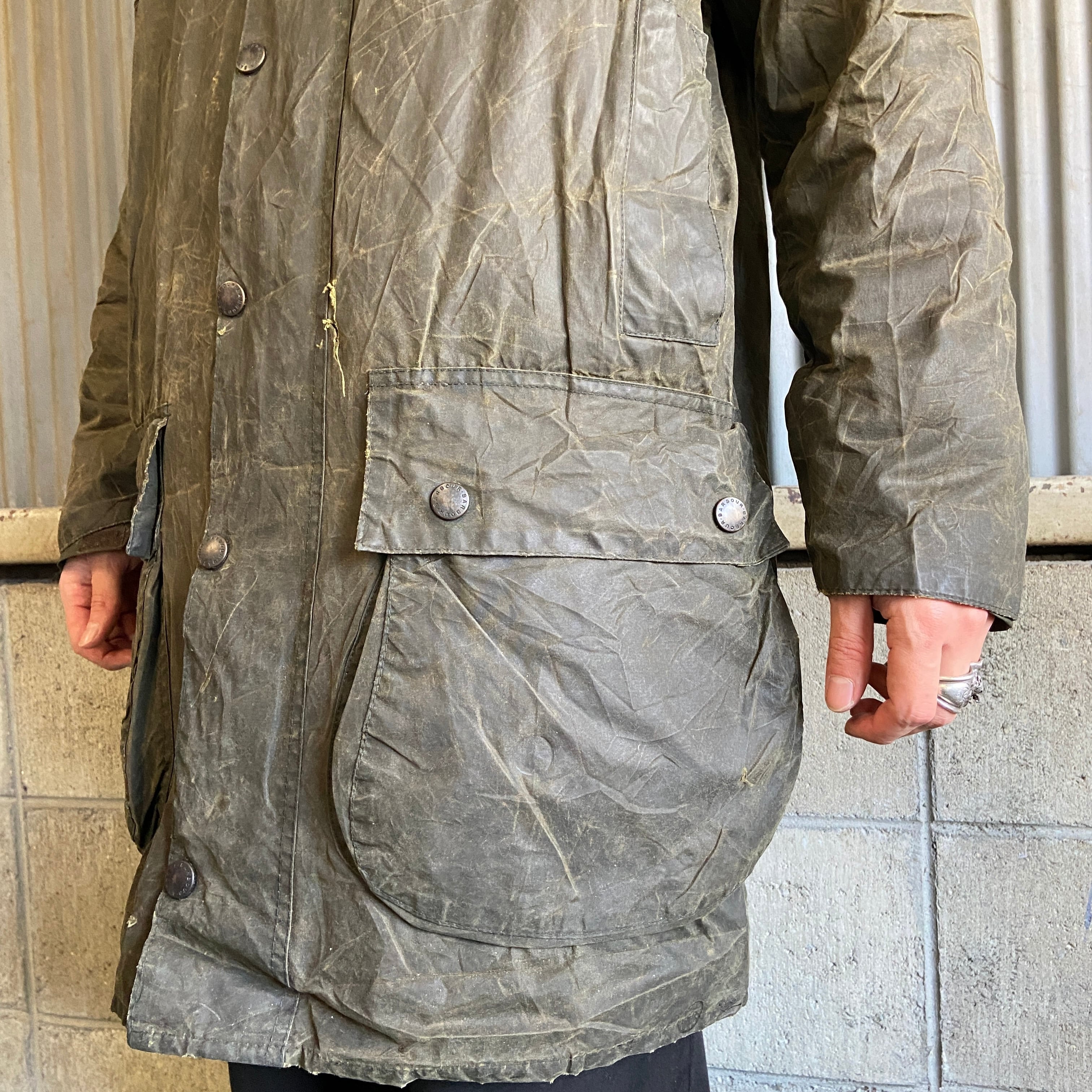 92年製 バブアー Barbour ボーダー BORDER オイルドジャケット