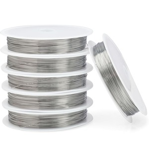 【特価処分】アーティスティックワイヤー 6巻入 線径0.2mm、0.4mm、0.5mm、0.6mm、0.8mm、1.0mm シルバー ワイヤークラフト用 銅線 細め 光沢感 ワイヤークラフト DIY手芸素材 ジュエリー作 ビーズ製作