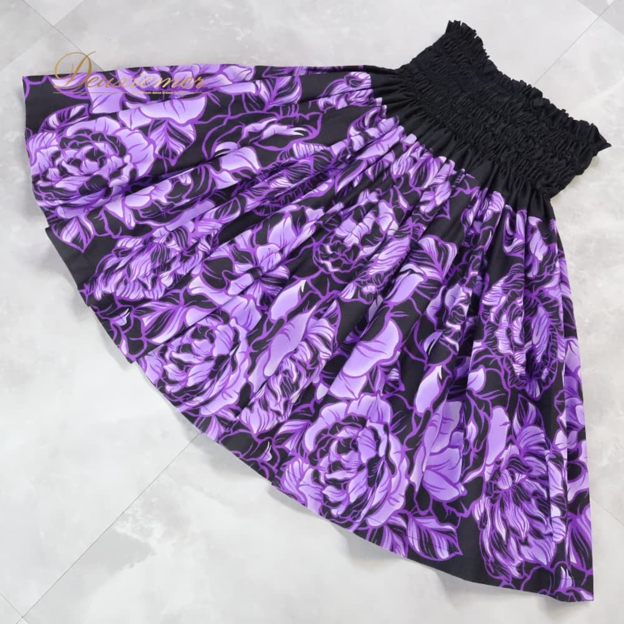 フラダンス 衣装 パウスカート ブラック系 パープル系 ツーカラー シングル シンプル きれい 上品 大人っぽい 華やか 鮮やか かわいい 黒 紫 ダンス衣装 ハワイアンダンス レディース ハワイアン アロハ ハワイアンプリント フラ ダンス レッスン 練習