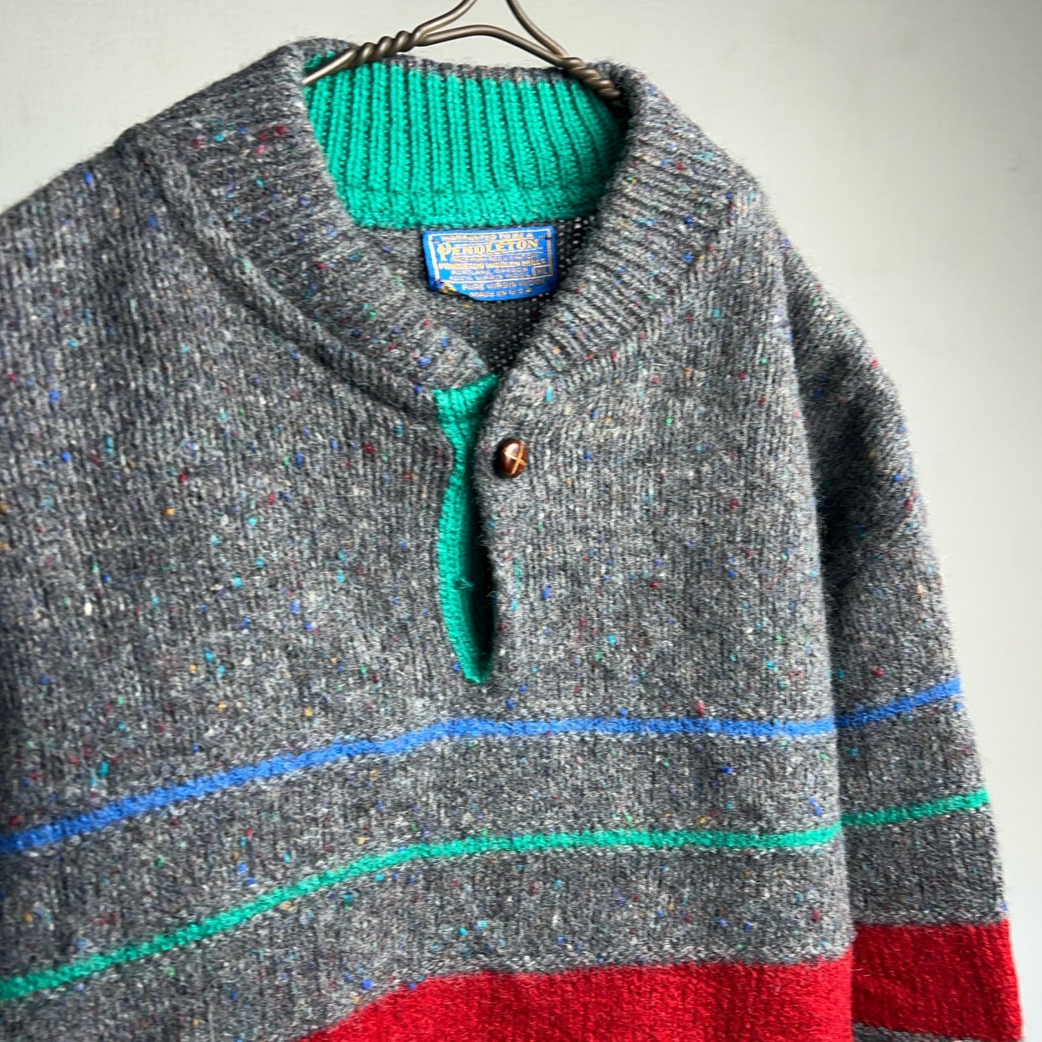 ヴィンテージ　ニット　カーディガン　古着屋 古着 50s Campus パチポケ ツイード ウール ワーク カーディガン