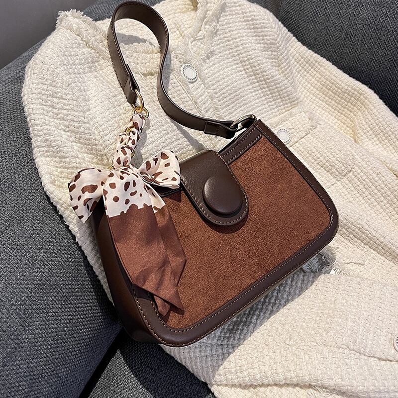 オータムウィンタースタンダード レトロ 秋物 冬物 スクウェア メッセンジャーバッグ 手作りハンドバック24189024443