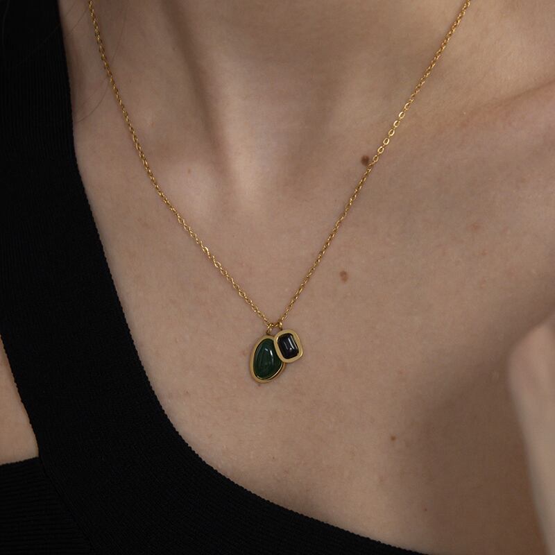 ネコポス便】ネックレス 瑪瑙 天然石シンプルネックレス オニキス