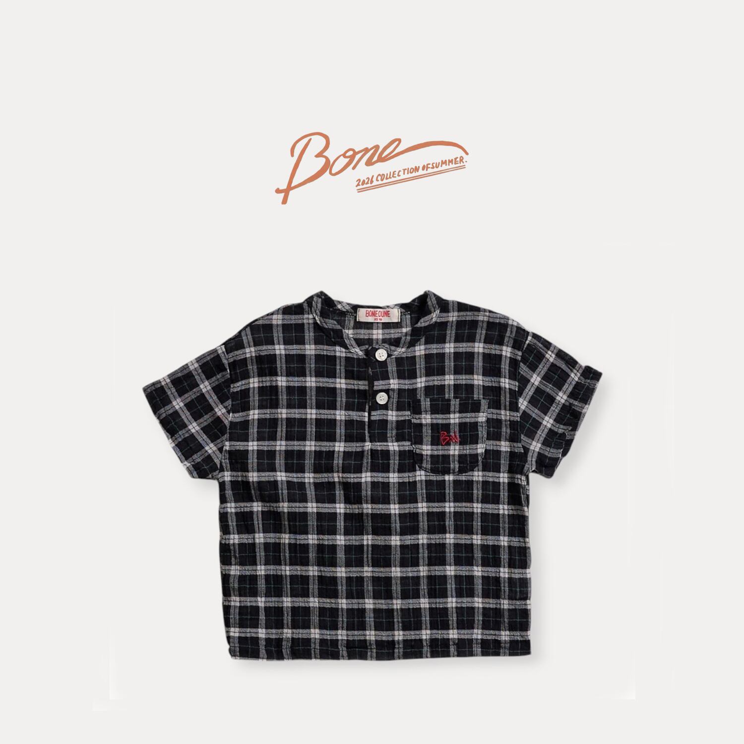 multi check shirt【BONEOUNE】※7月中旬〜下旬発送予定