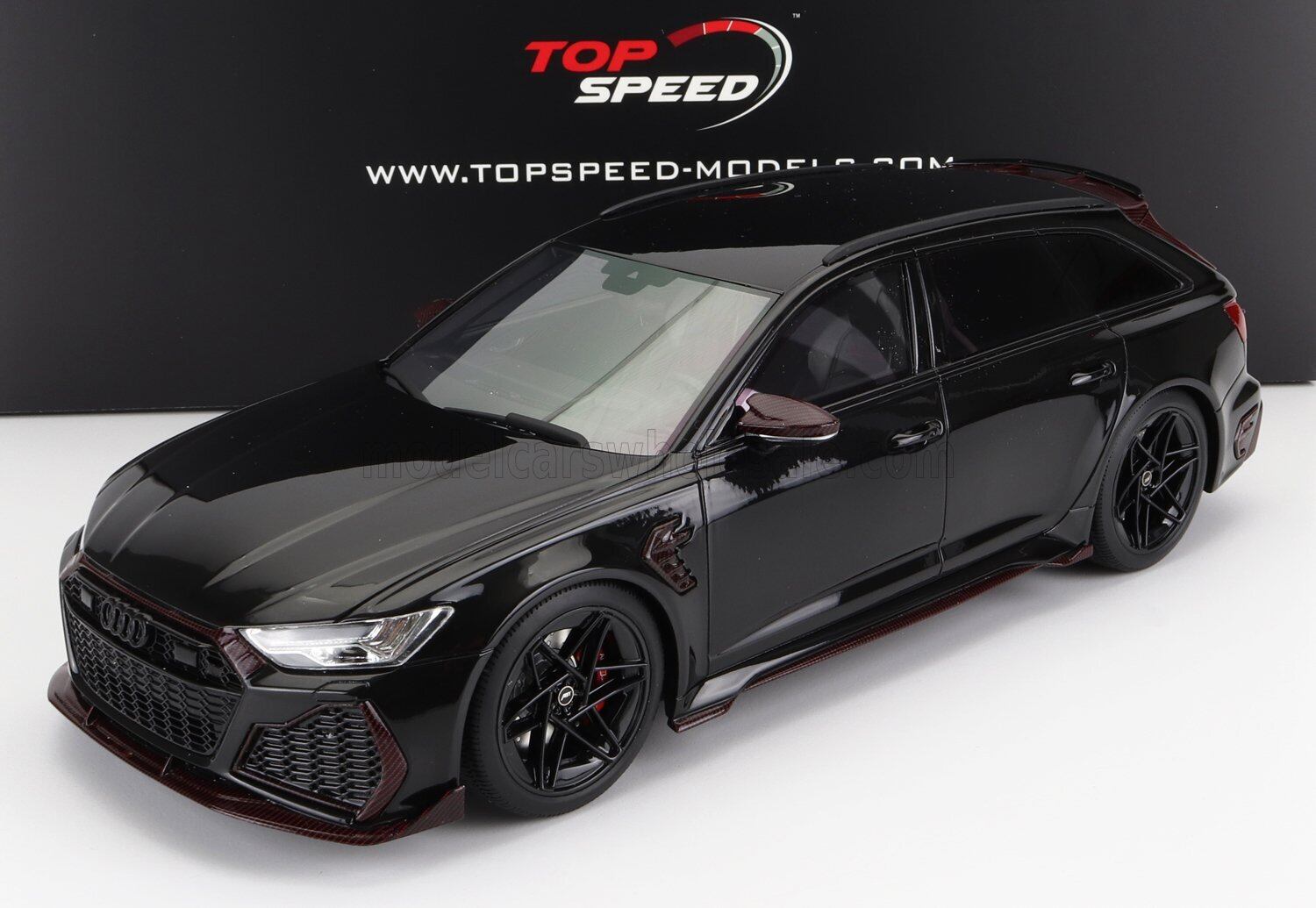 ミニカー Top Speed 1/18 Audi RS6 1/18 Top Speed 2021 Audi RS6 Avant Carbon Black Navarra Blue