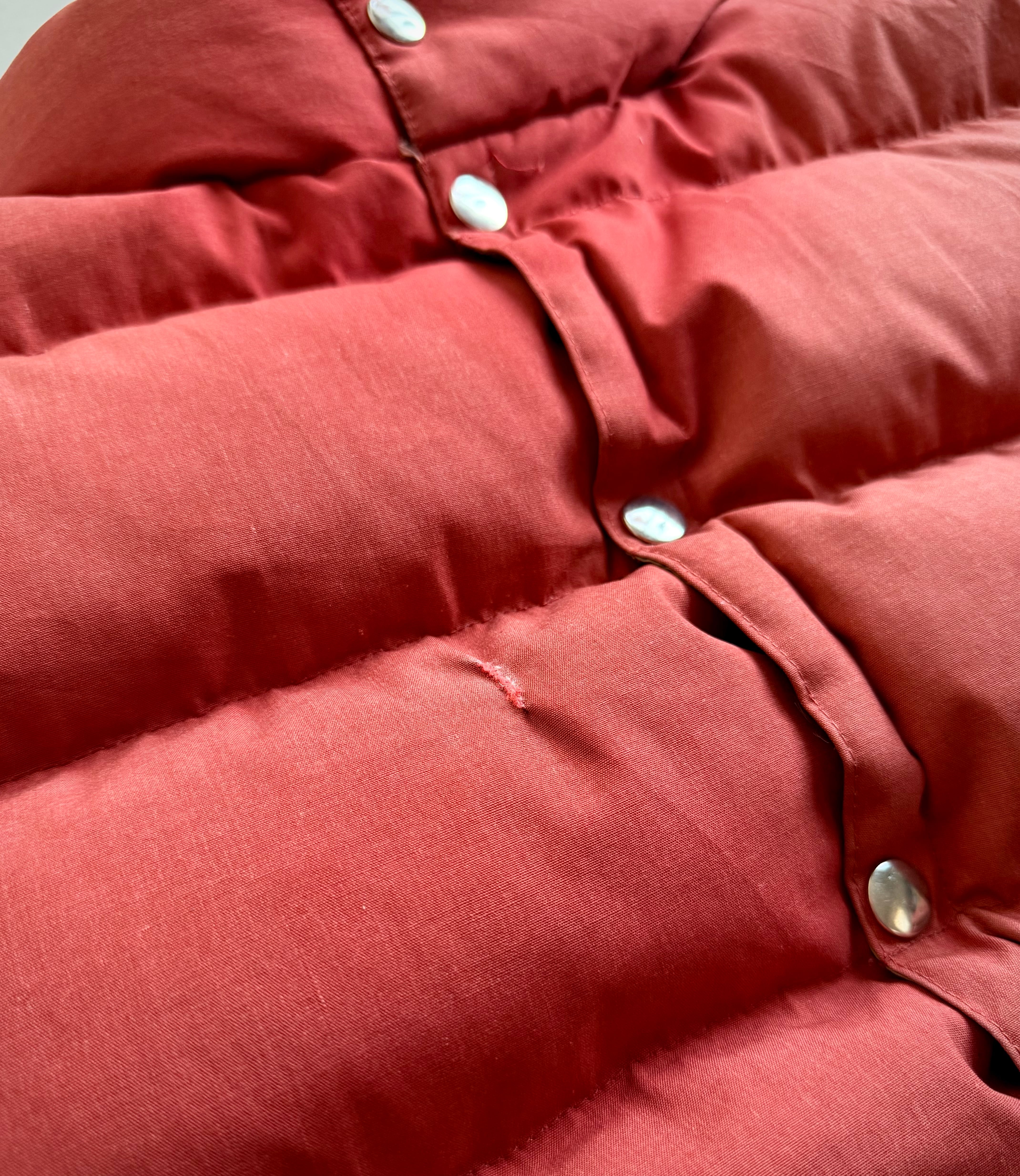 70s “ HOLUBAR ” DOWN VEST BRICK RED OLD VINTAGE 1970s ホルバー