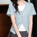 フロントボタンドッキングTシャツ ・67863