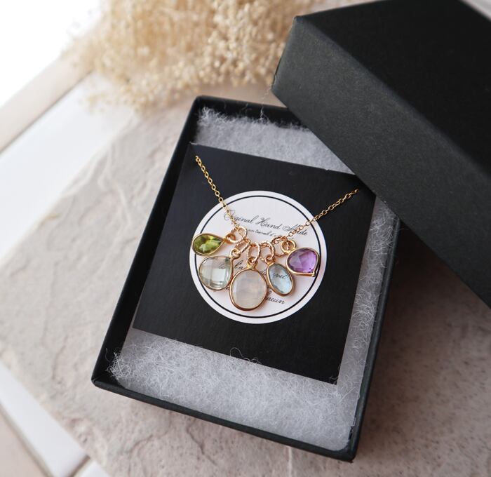 14KGF ムーンストーンとアメトリンのチャーム