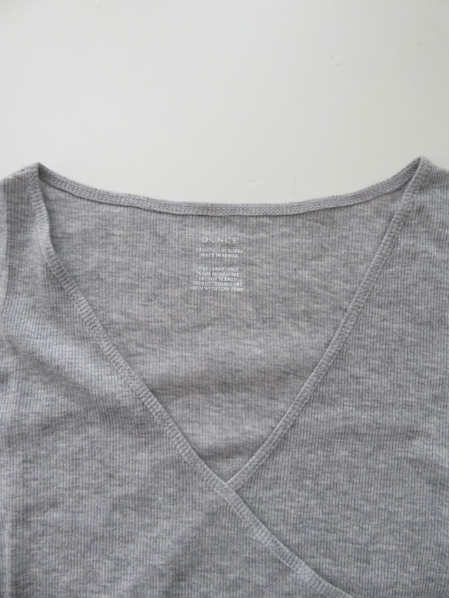(即納) ounce / Rie wrap long sleeve tee
