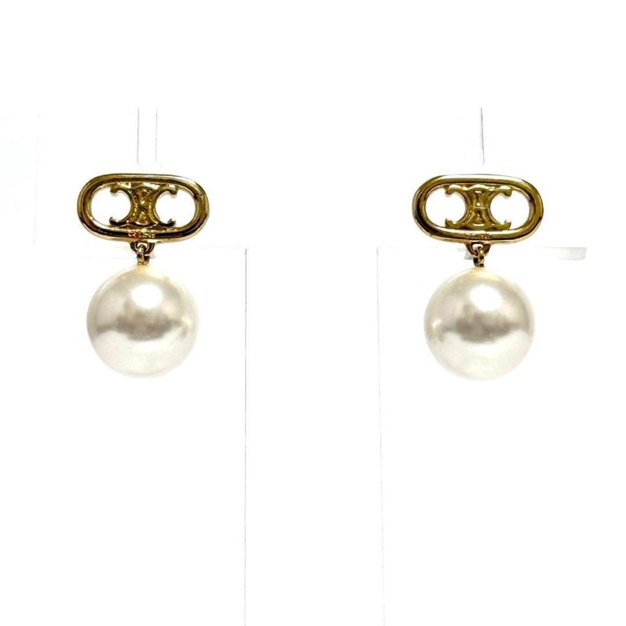 超美品】セリーヌ レディース レ ペルル スタッド ピアス フェイク  