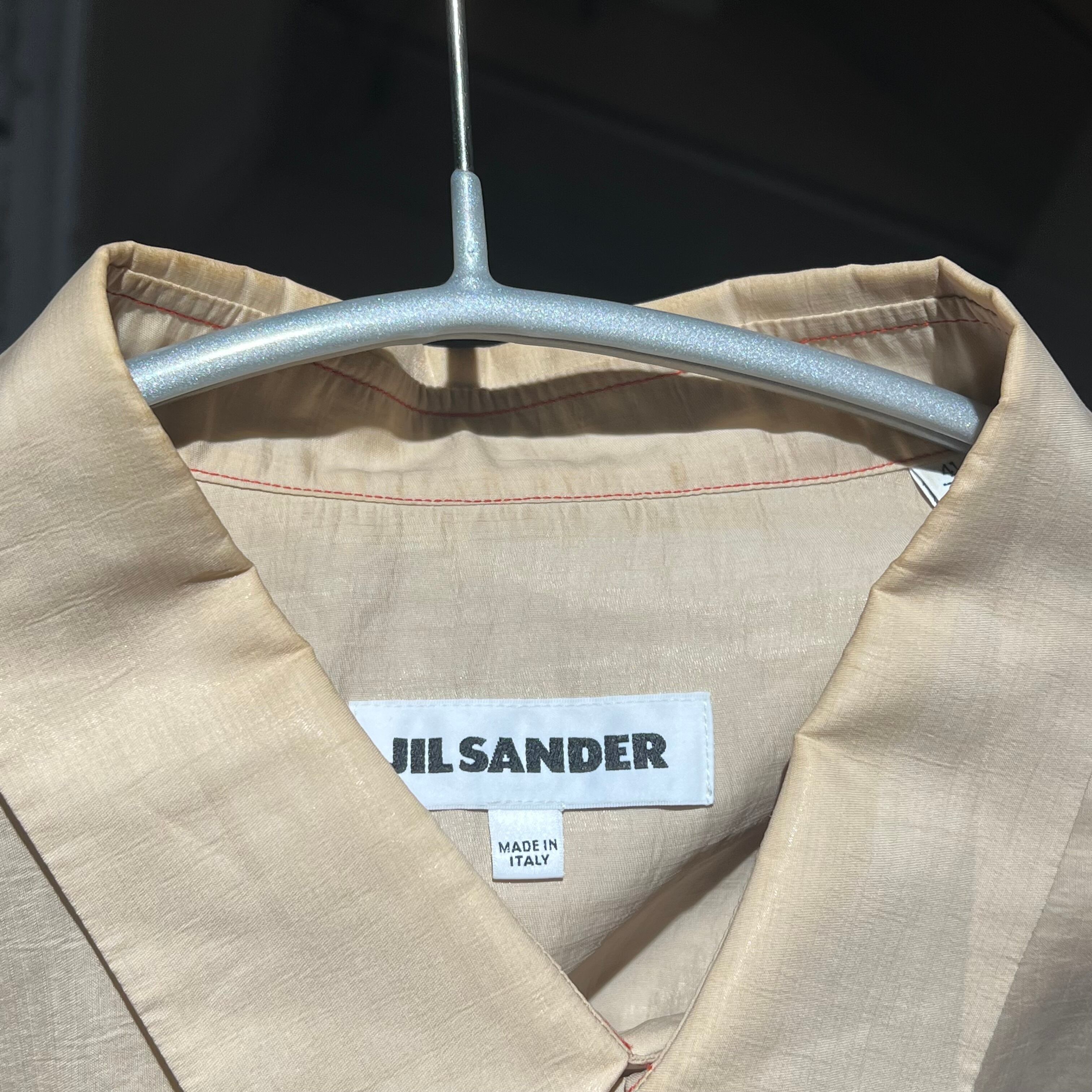 定価9万 極美品 高級 ジルサンダー JILSANDER ウールシャツ デザイン