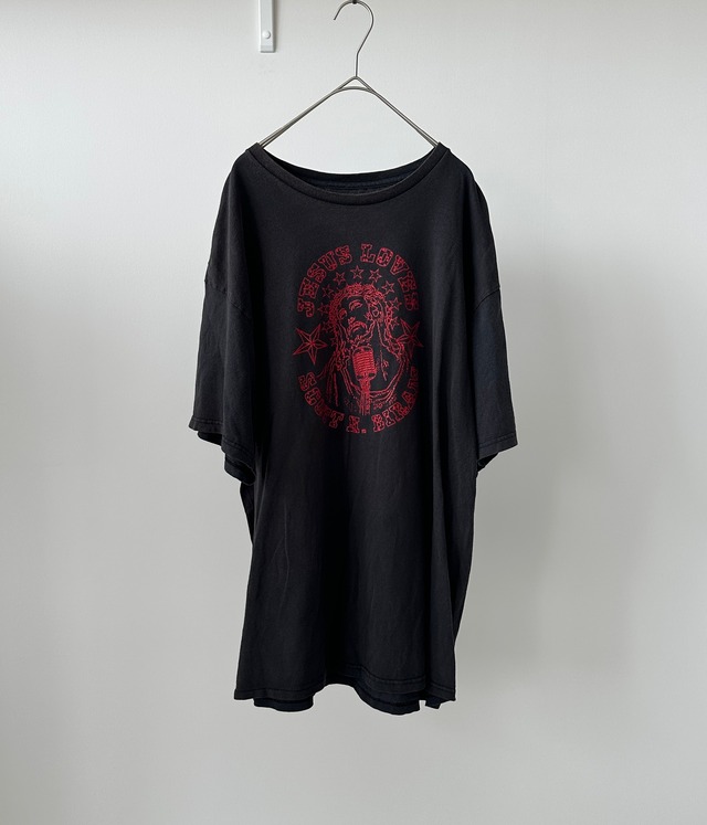 -Scott H. Biram- 10s Jesus Loves Print T-shirt