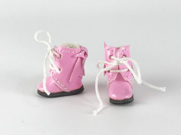 ドール靴 1/6 オビツ11 リボンブーツ SBB007PNK MW - 画像1