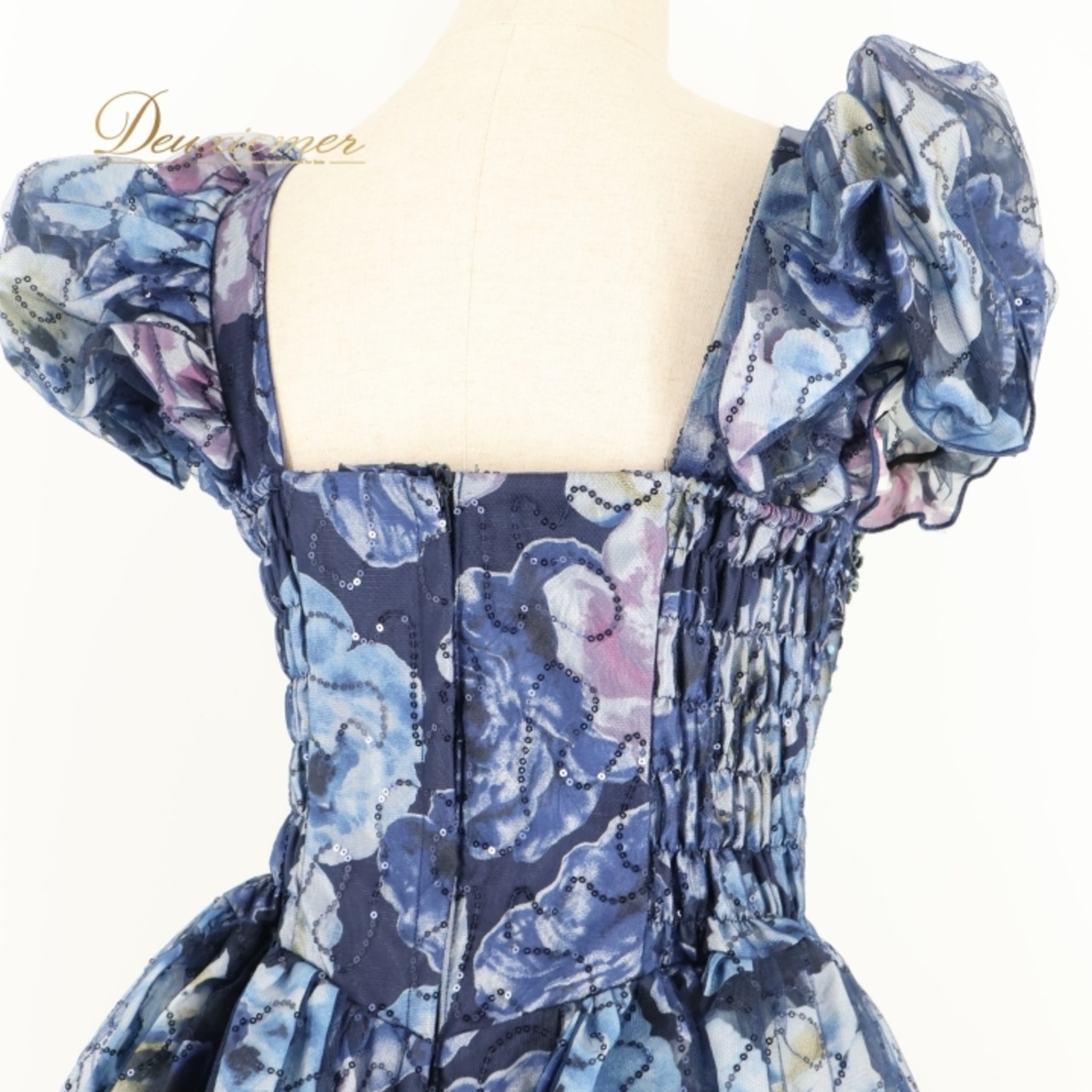 パーティドレス ワンピース 演奏会 カラードレス 発表会 パーティ Da Vistosa ドニャヴィストーサ ネイビー系 パープル系 紺 青 華やか 大人 女性 結婚式 二次会 フォーマル おしゃれ