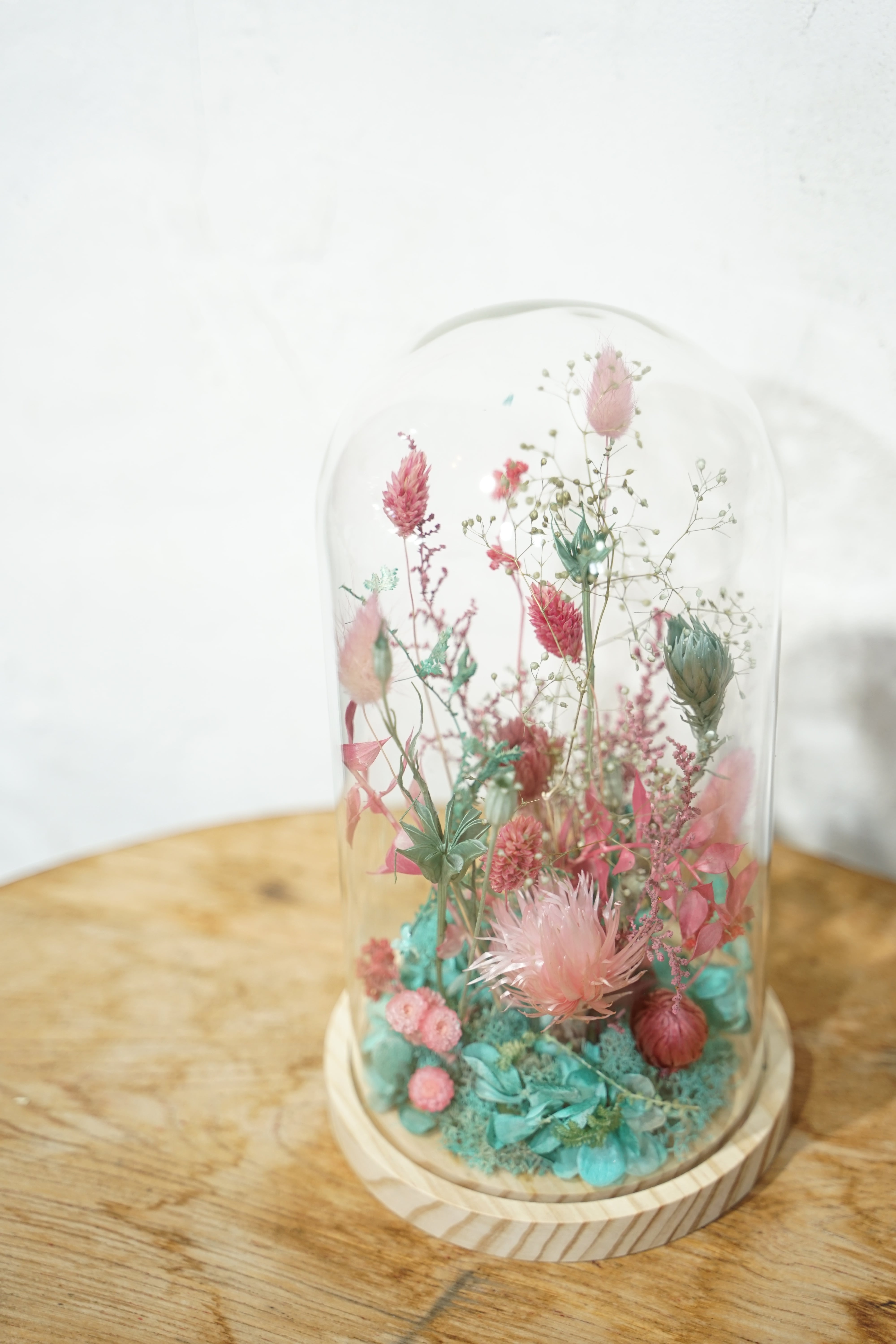 glass dome flower L/ガラスドームフラワー インテリア ギフト ドライ
