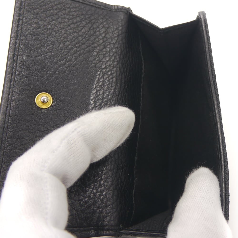 BVLGARI ブルガリ ロゴマニア 2つ折り財布 キャンバス レザー ブラック