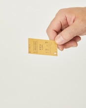 i’m here - Train Ticket Jacquard Turtle Knit :Beige|1968トレインチケット/ジャカード/アシンメトリー