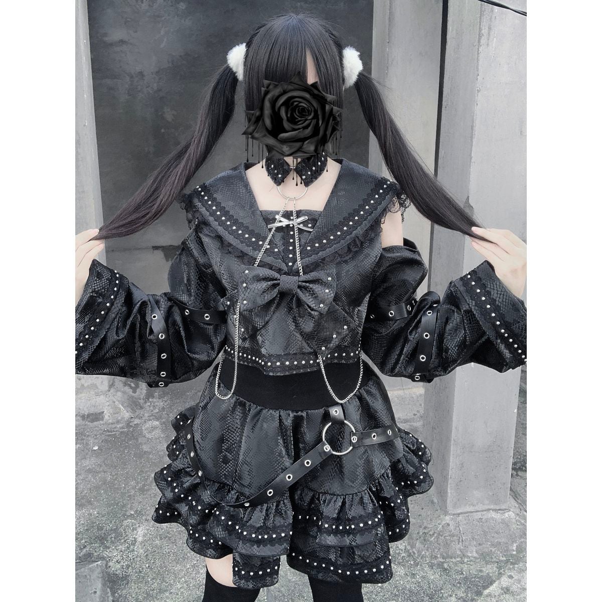 チェーン付きパンクドールセットアップ | Maiden's Rêve