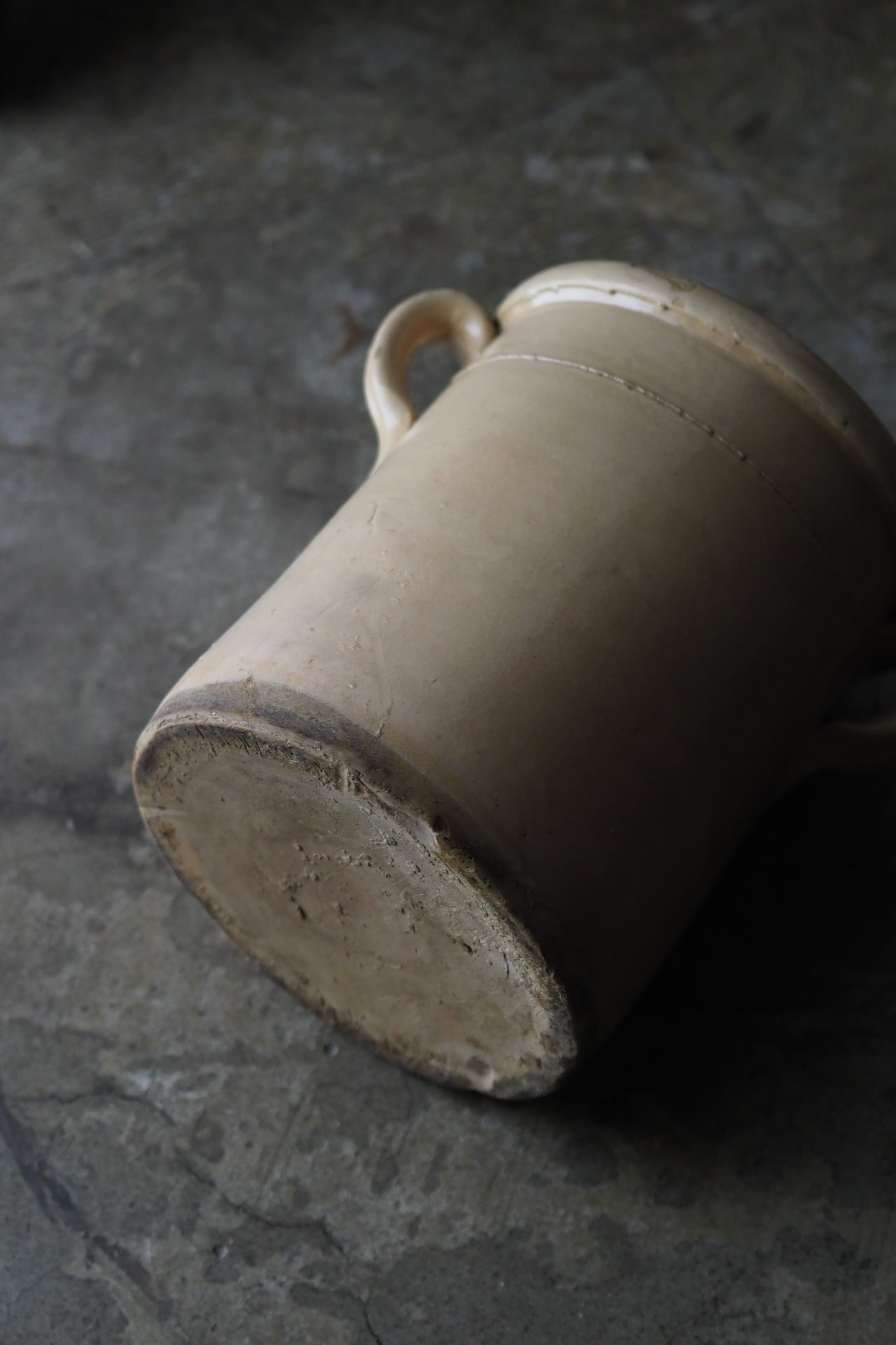 イタリア 両耳のコンフィポット-antique pottery pot | アンティーク
