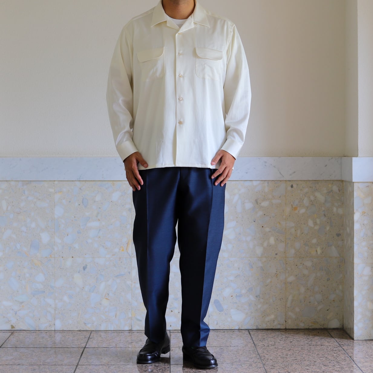 50s 60s euro vintage リネン シャツ ジャケット イタリア製 新品】MINTENS Vintage ETRO made in Italy Fabric special shirts