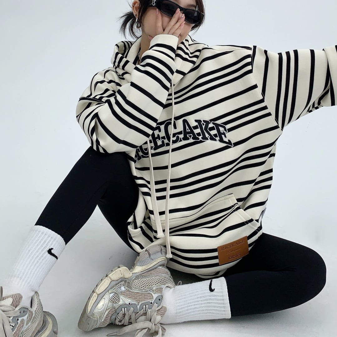 Border casual hoodie 1065