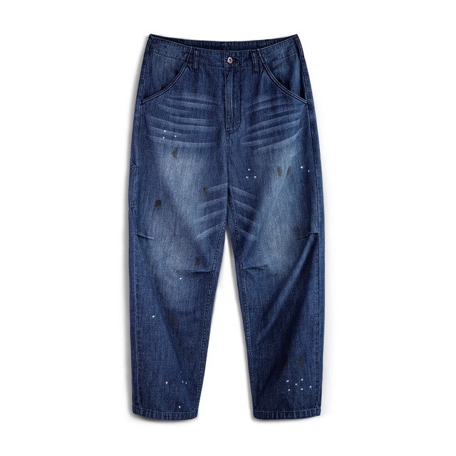 Vintage Paint process wide denim pants 00363