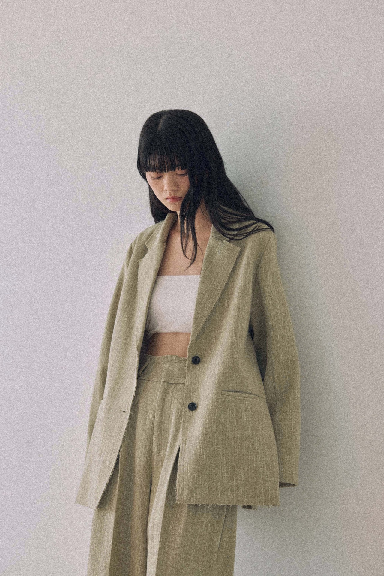 DU260514 Cut Off Design Jacket 【set up可】