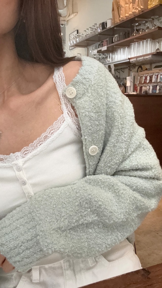 (即納) LITER / Bene alpaca boucle cardigan