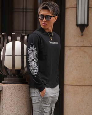 RHINE STONE SHIRTS BLACK【BB25034】