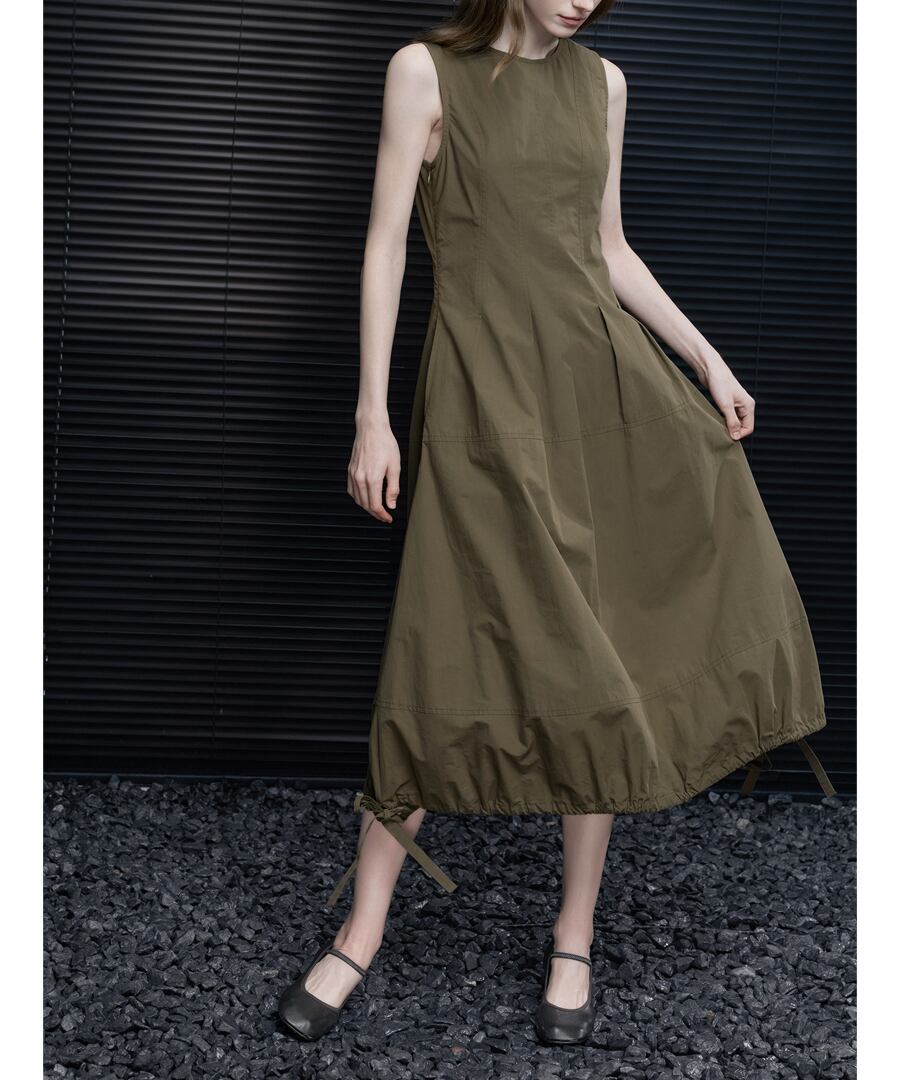 ノースリーブ◆ミディワンピース【w-30530】