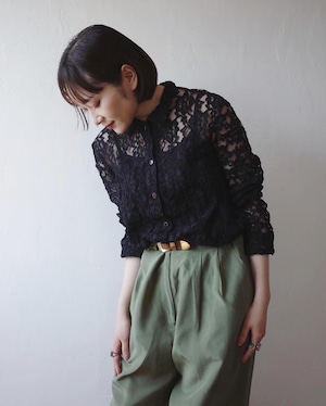 vintage French lace shirts blouse